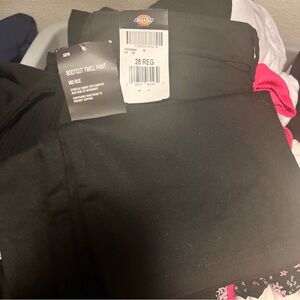 Dickies Black Bootcut Twill Pants